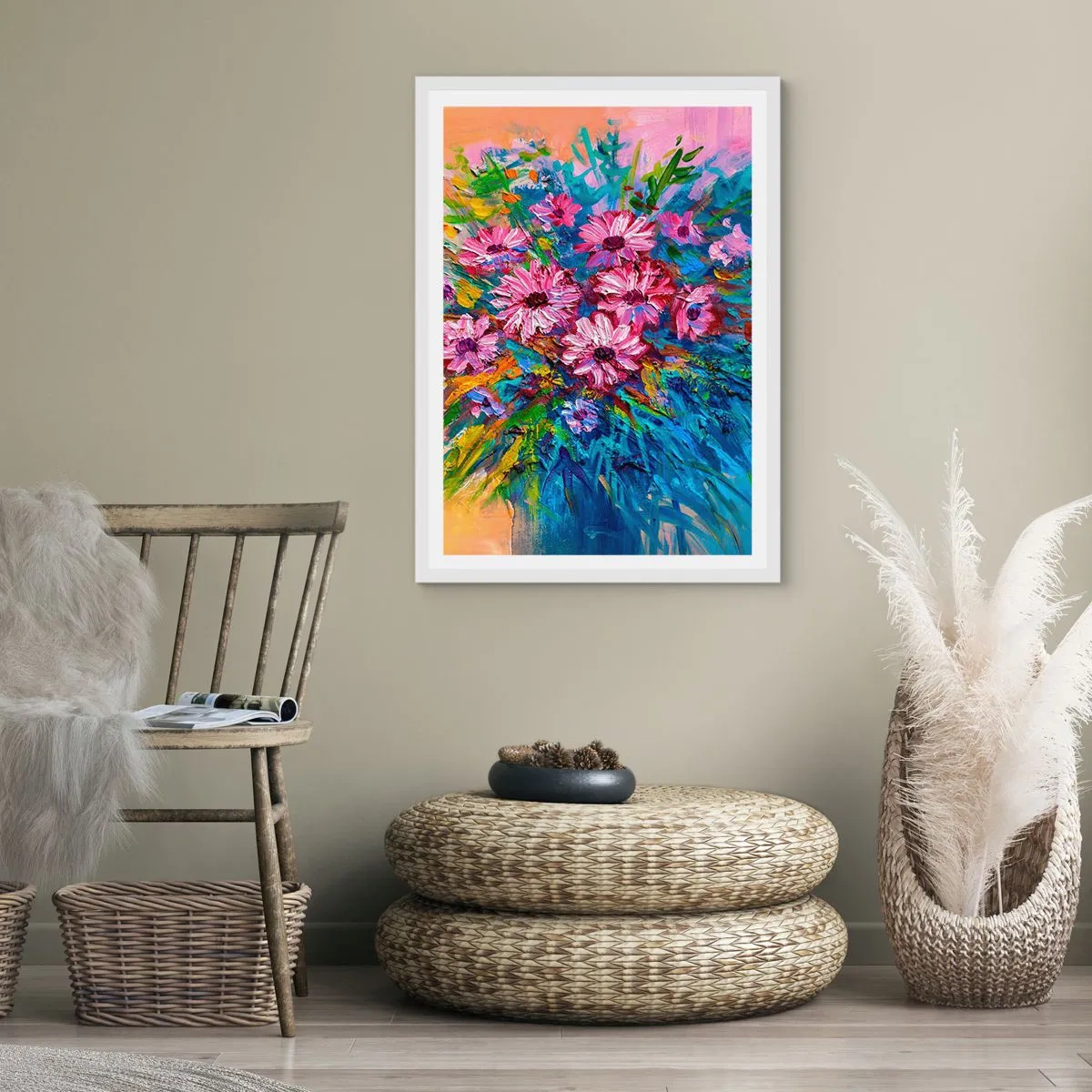 Affiche dans un cadre blanc - Poster - Énergie de la vie - 40x50 cm