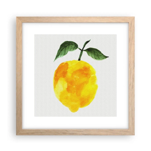 Affiche dans un chêne clair - Poster - Comment reconnaitre le goût du soleil - 30x30 cm