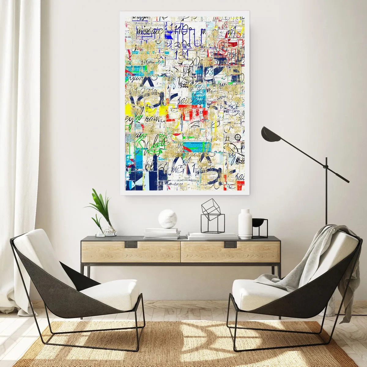 Affiche - Poster - Composition abstraite aux couleurs vives - 50x70cm - Ca fait juste plaisir aux yeux - Décoration murale moderne pour le salon et la chambre ARTTOR