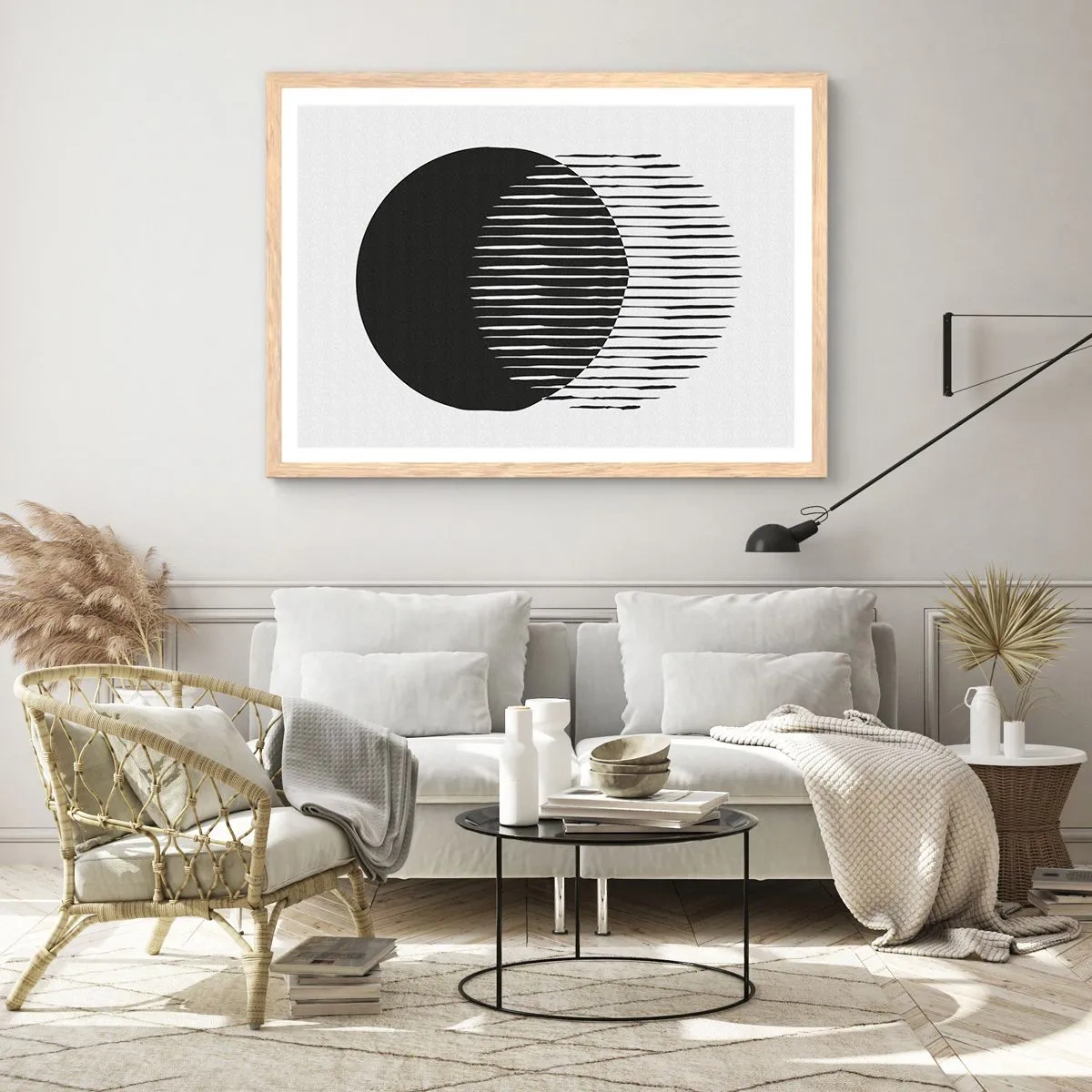 Affiche dans un chêne clair - Poster - Son alter ego - 50x40 cm