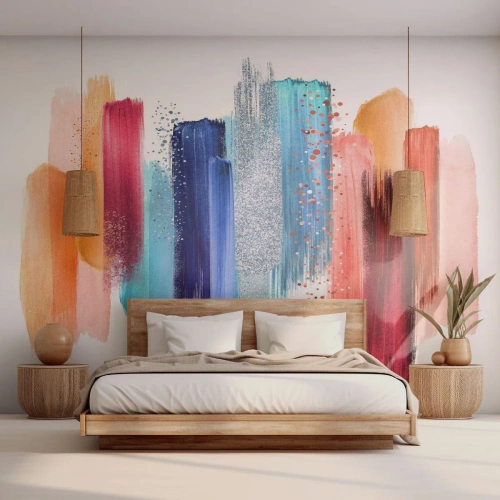 Papier peint sur mesure Autocollant Deluxe - En haut et en bas - Abstraction, Morceau, Art moderne