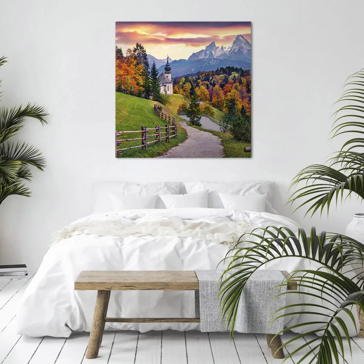 Impression sur toile - Image sur toile - Paysage comme peind - 70x70 cm