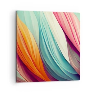 Impression sur toile - Image sur toile - Tissage arc-en-ciel - 60x60 cm