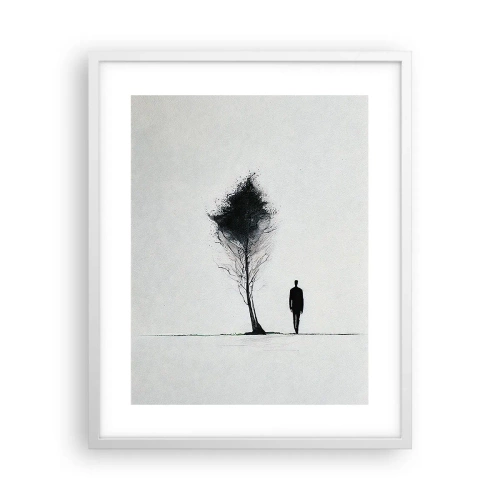 Affiche dans un cadre blanc - Poster - Nous errons tous - 40x50 cm