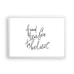 Affiche dans un cadre blanc - Poster - C'est possible - 70x50 cm