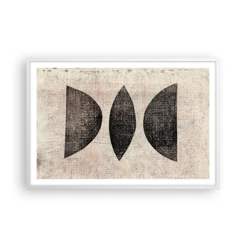 Affiche dans un cadre blanc - Poster - Abstraction ethnique - 91x61 cm