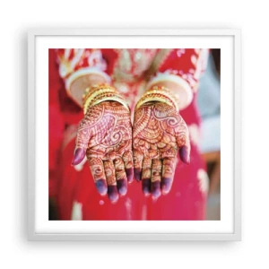 Affiche dans un cadre blanc - Poster - Prêt à saisir votre chance - 50x50 cm