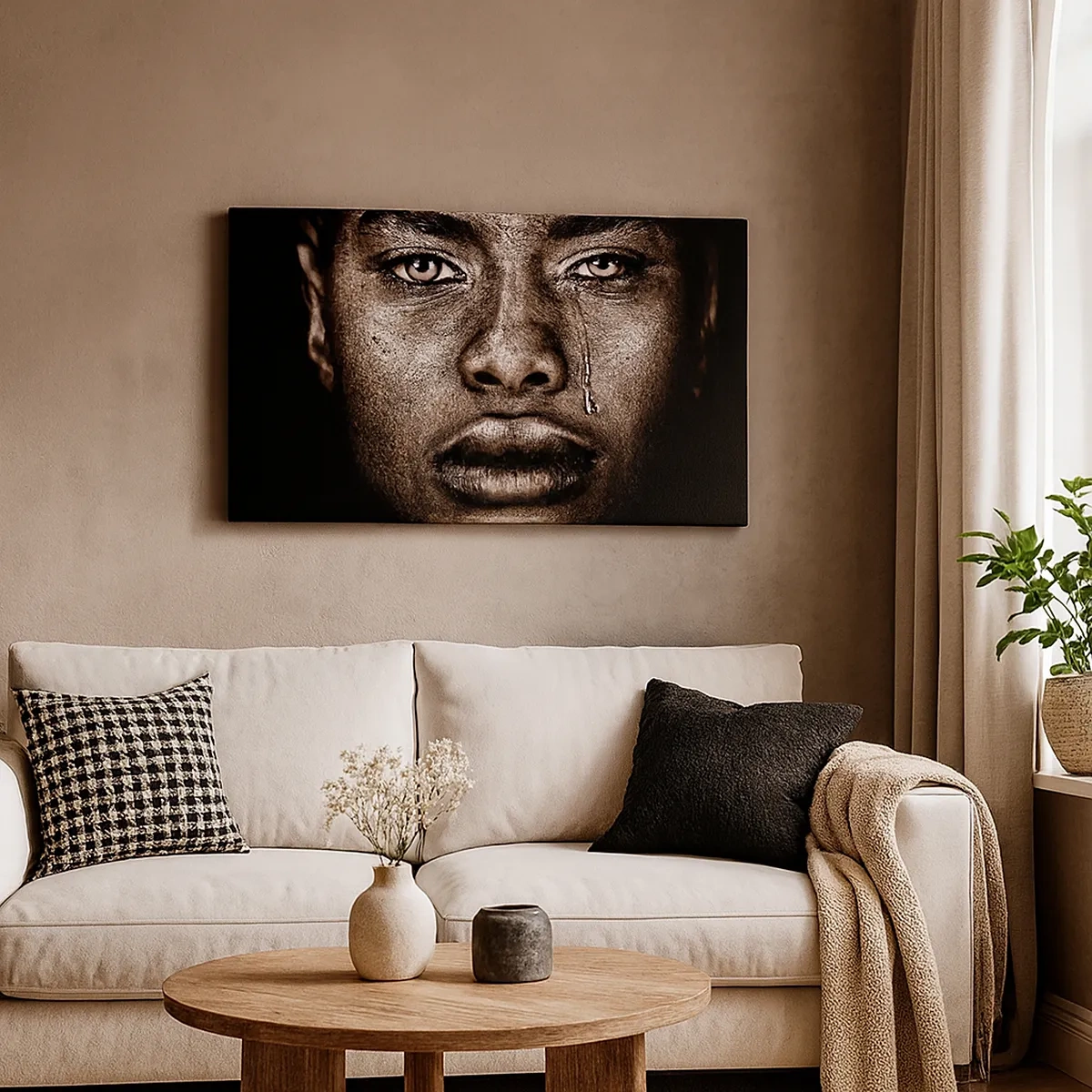 Impression sur toile - Image sur toile - Une larme - 30x30 cm