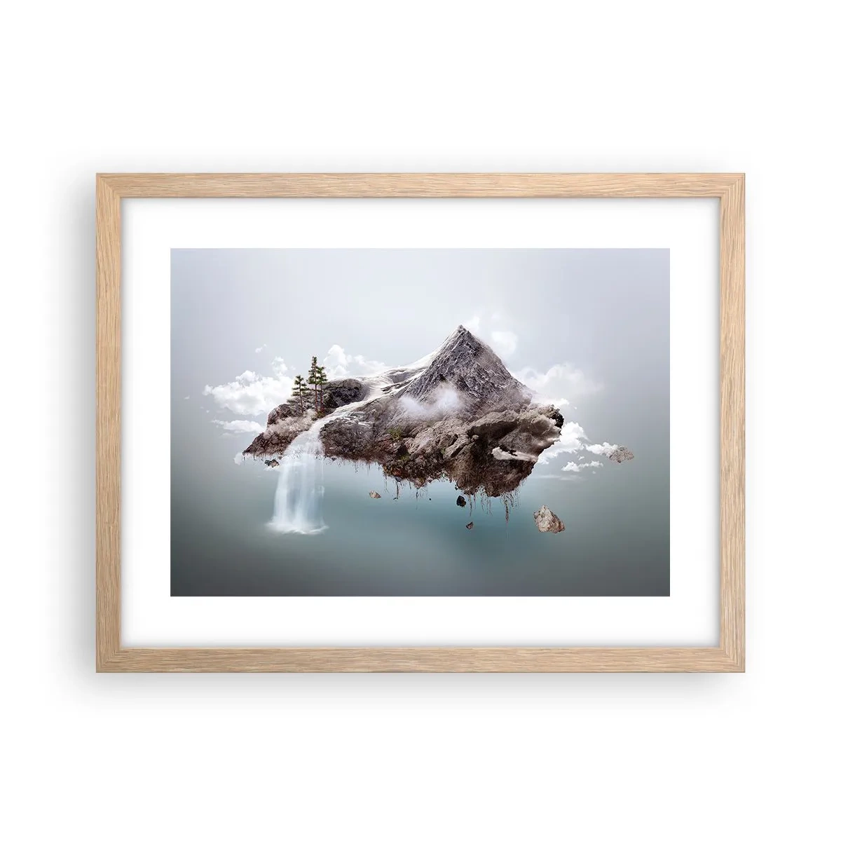 Affiche dans un chêne clair - Poster - L'oeil du surréaliste - 40x30 cm