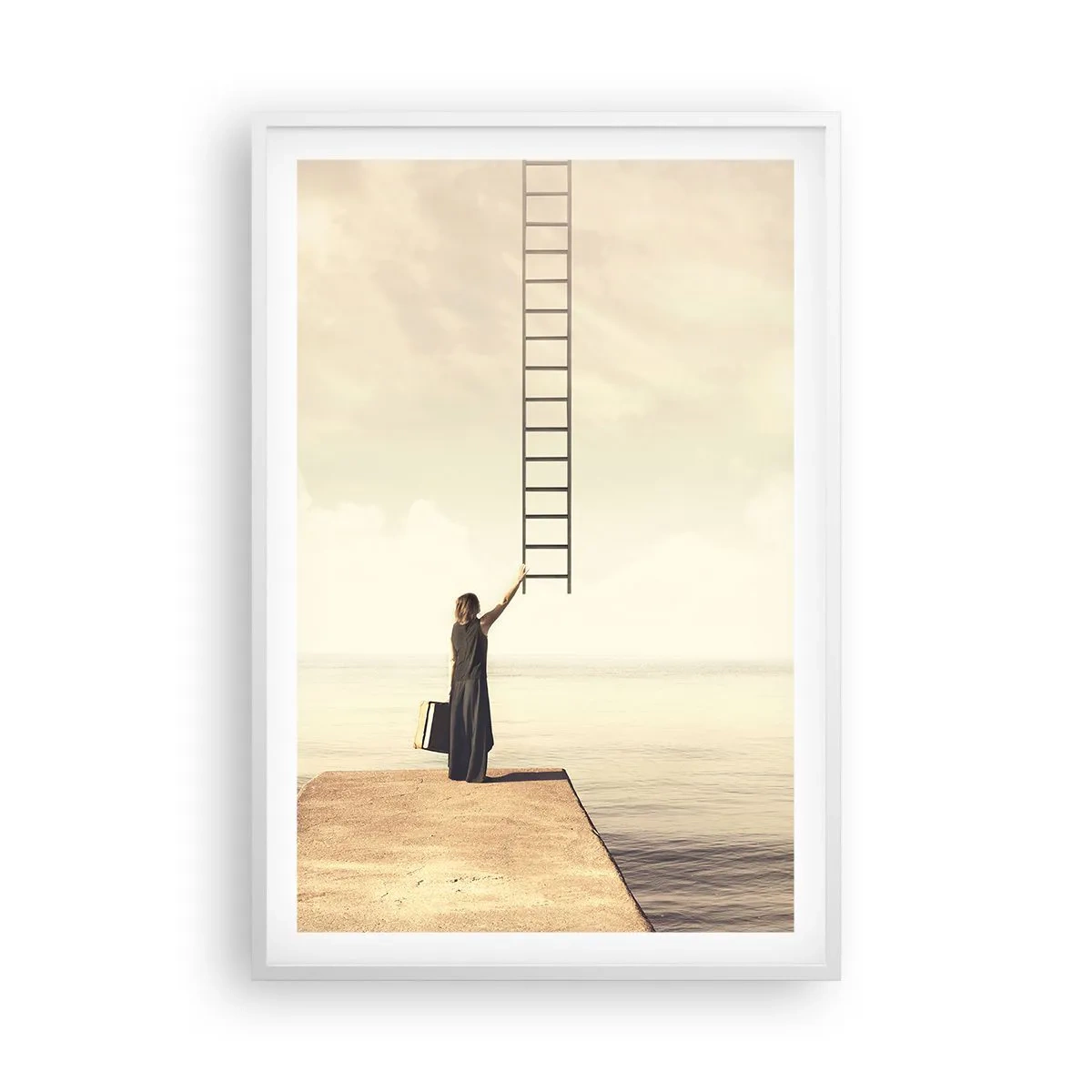 Affiche dans un cadre blanc - Poster - Voyage magique - 61x91 cm