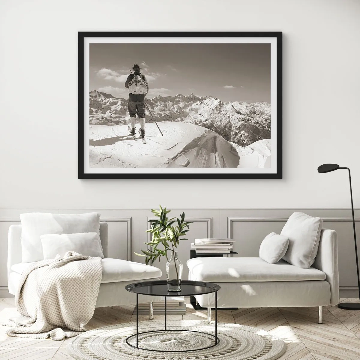 Affiche dans un cadre noir - Poster - Toutes les mêmes ces montagnes - 91x61 cm