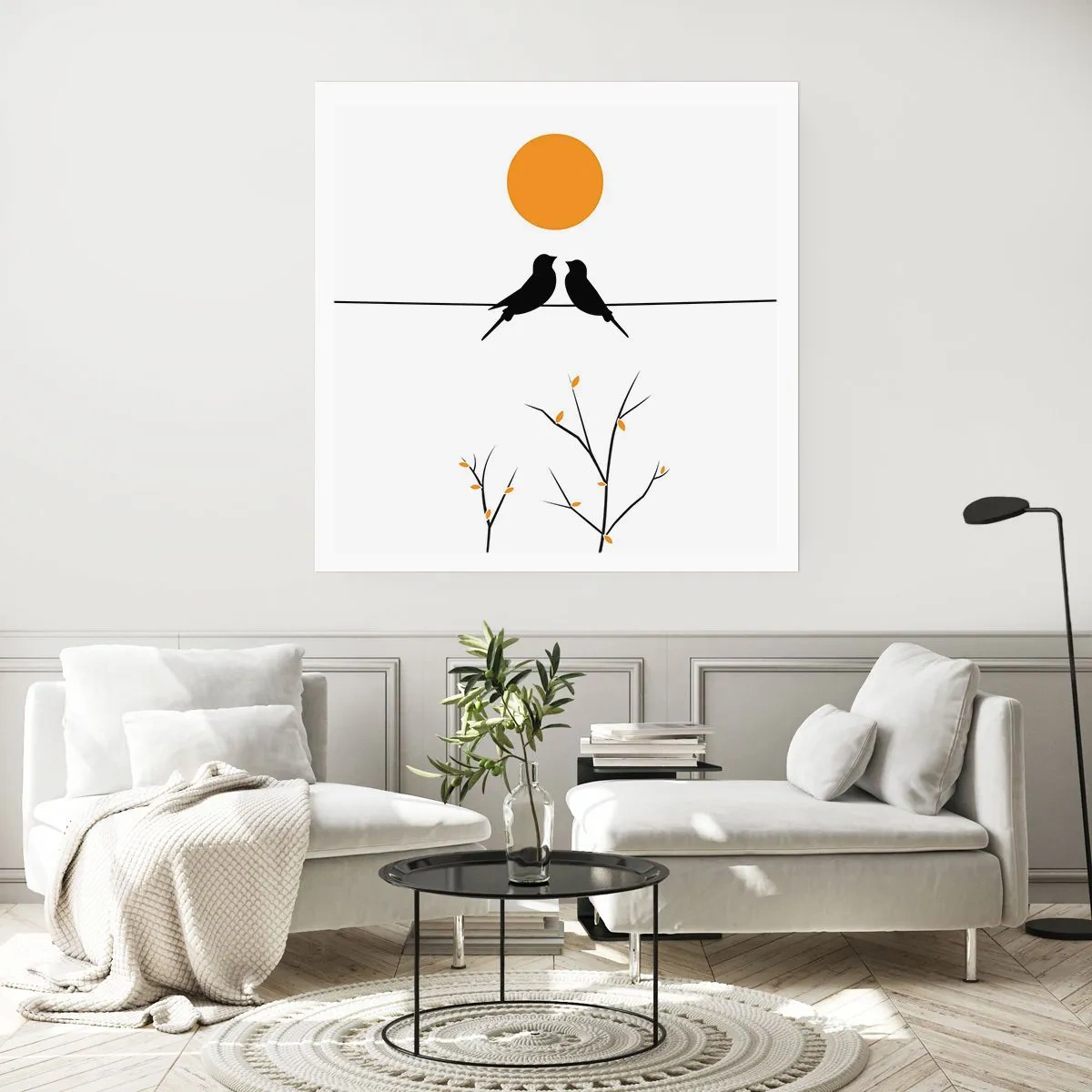 Affiche - Poster - Soirée pour rossignols - 60x60 cm