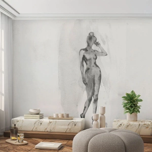 Papier Peint Photo Premium Sand - Etude de l'idéal de la féminité - Femme, Corps féminin, Graphique - 200x140 cm