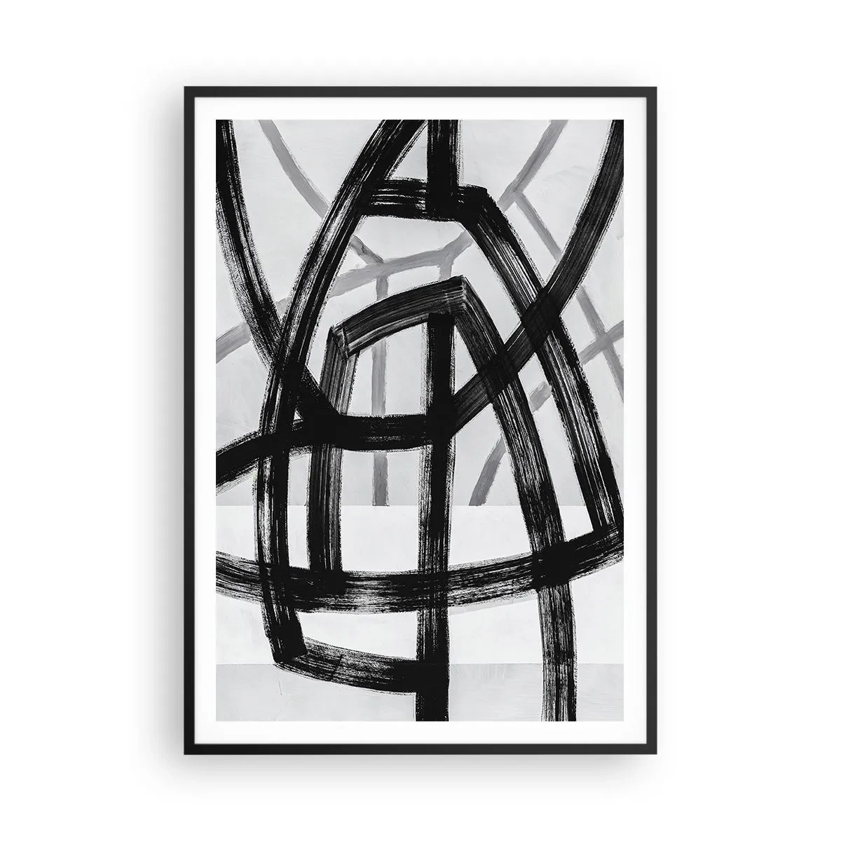 Affiche dans un cadre noir - Poster - Profondeur du bâtiment - 70x100 cm