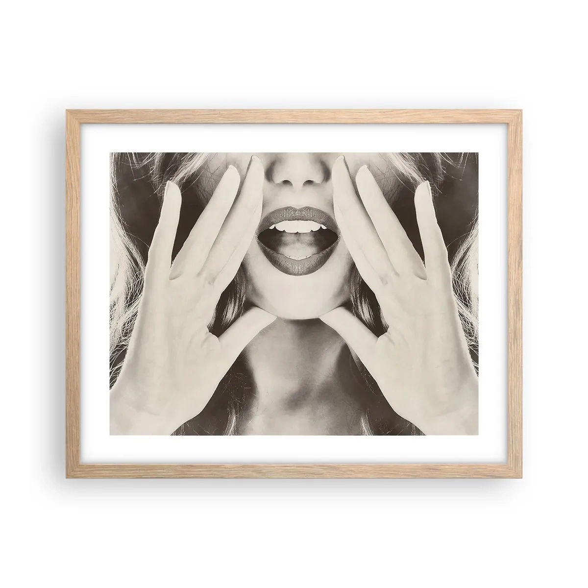 Affiche dans un chêne clair - Poster - J'arrive! - 50x40 cm