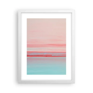 Affiche dans un cadre blanc - Poster - Abstraction à l'aube - 30x40 cm