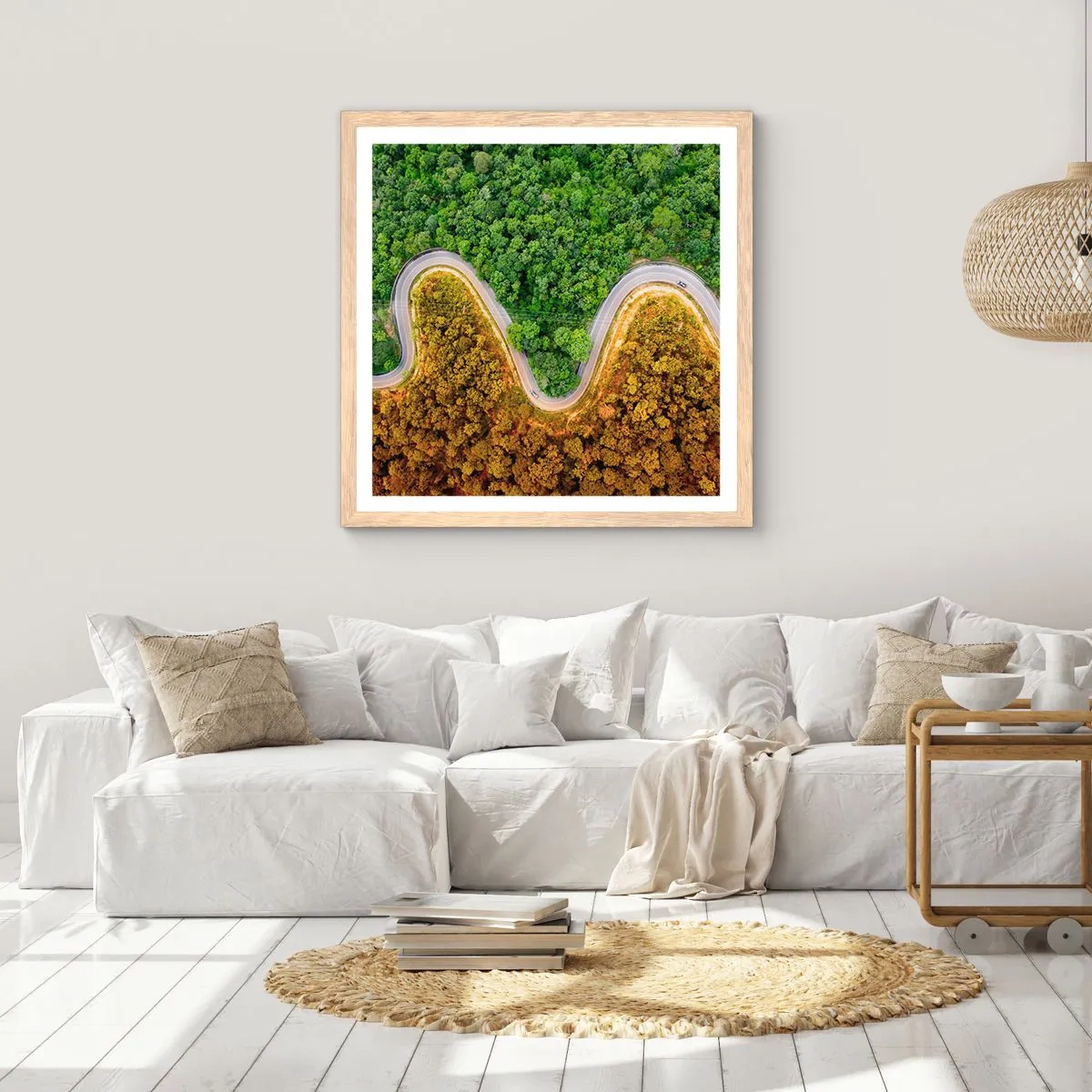 Affiche dans un chêne clair - Poster - Frontieres et differences - 30x30 cm