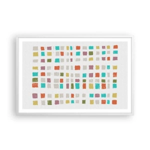 Affiche dans un cadre blanc - Poster - Jeu inconnu - 91x61 cm