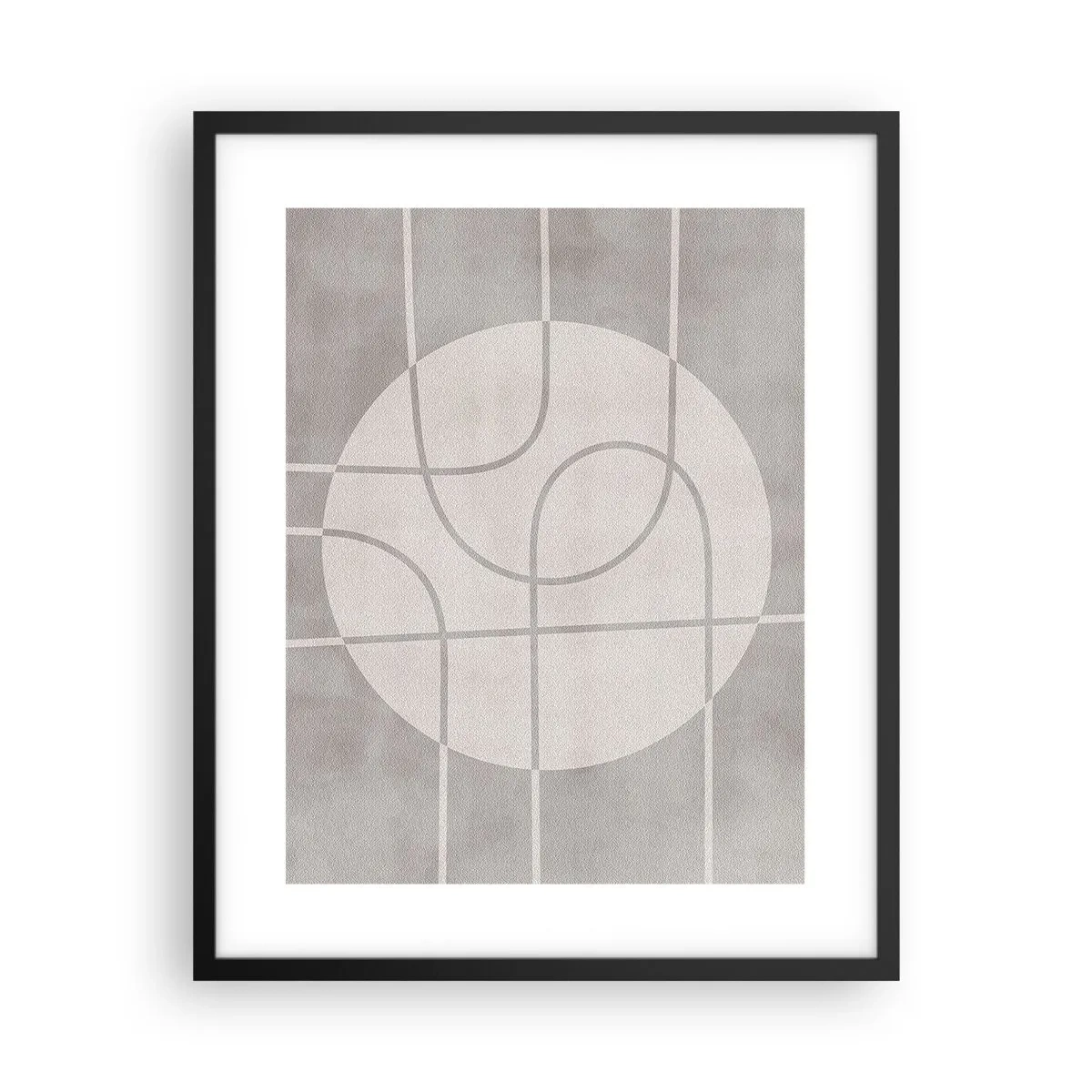 Affiche dans un cadre noir - Poster - Circulaire et tout droit - 40x50 cm