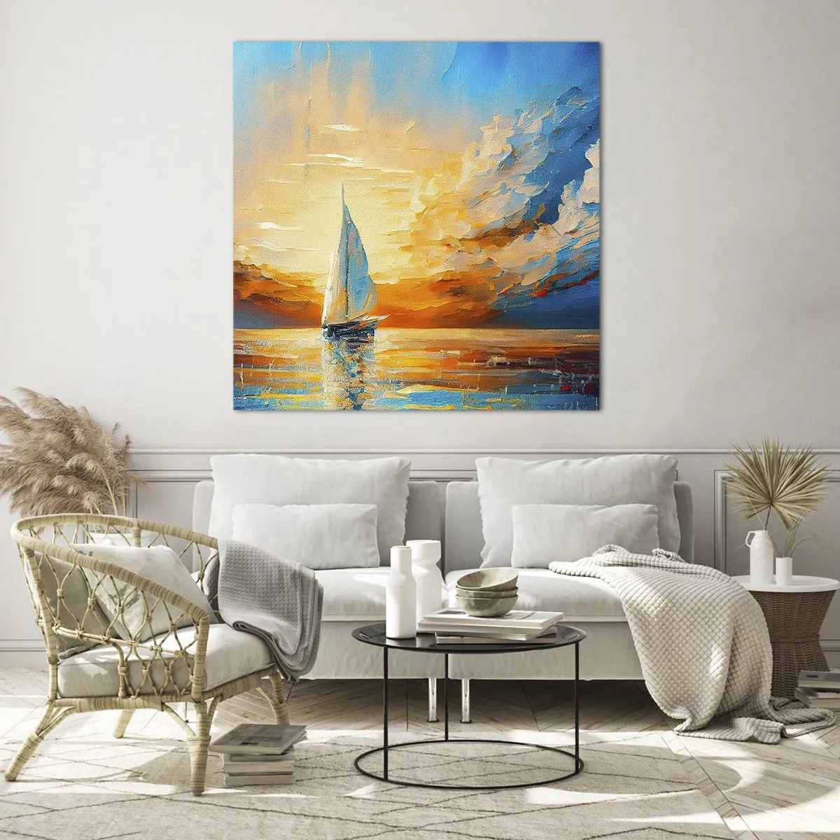 Impression sur verre - Image sur verre - Expédition en or - 60x60 cm