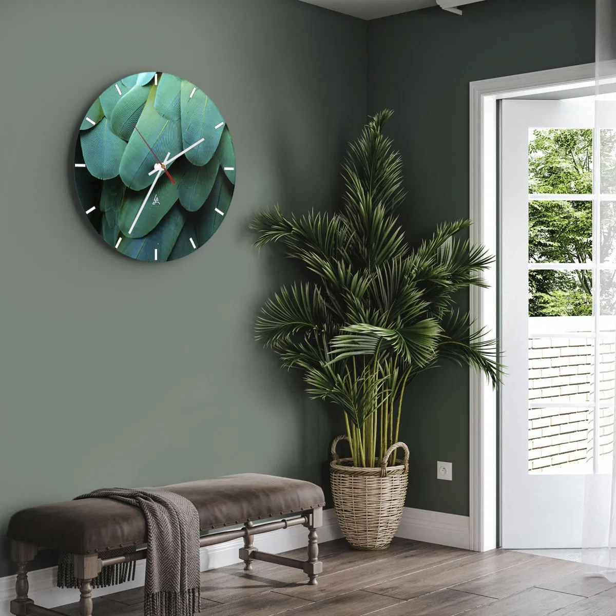 Horloge murale - Pendule murale - Perfection de la nature du perroquet - 40x40 cm