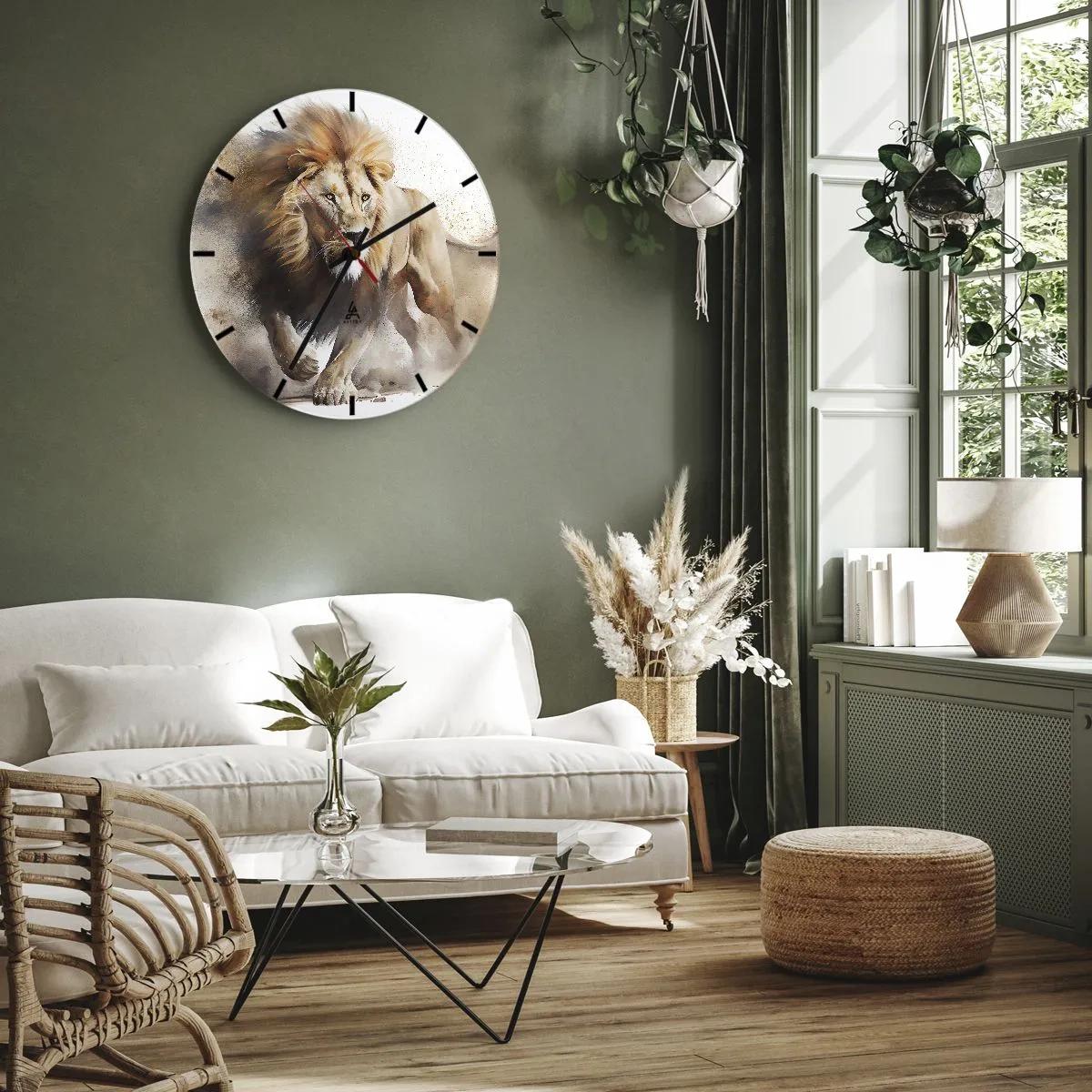 Horloge murale - Pendule murale - Le roi bougea - 30x30 cm