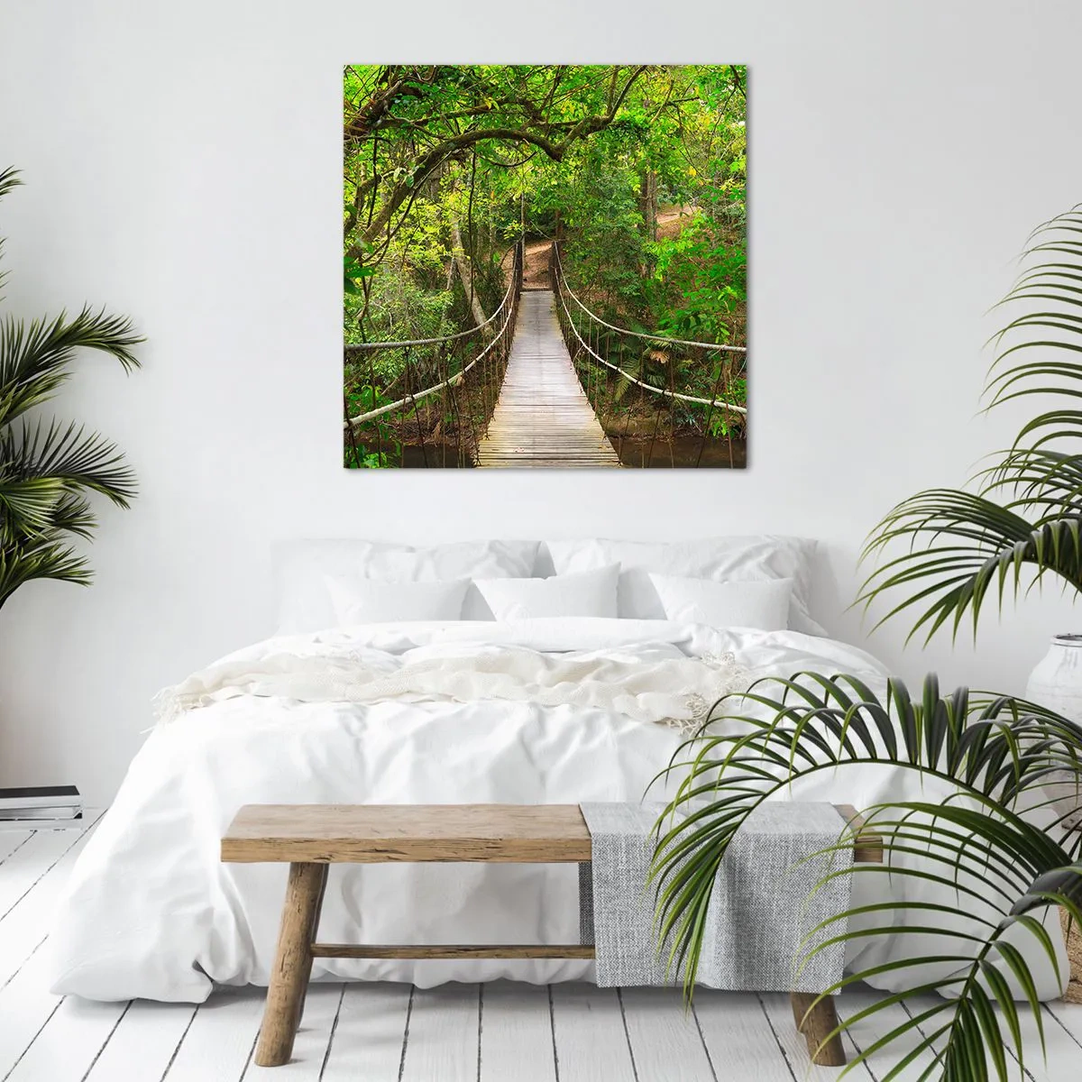 Impression sur toile - Image sur toile - Parce qu'il y a une plante grimpante dans le jardin - 70x70 cm