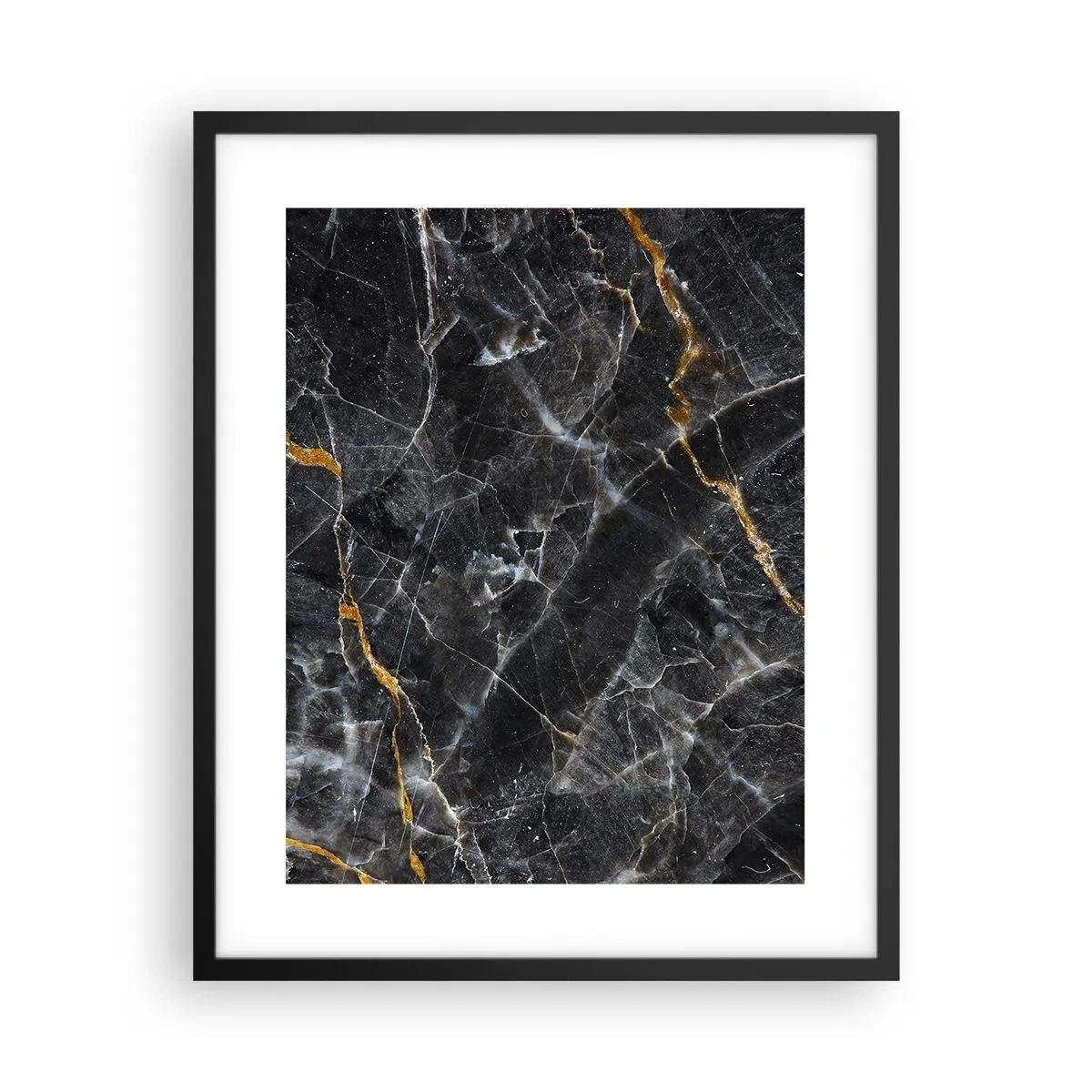 Affiche dans un cadre noir - Poster - La vie intérieure de la pierre - 40x50 cm