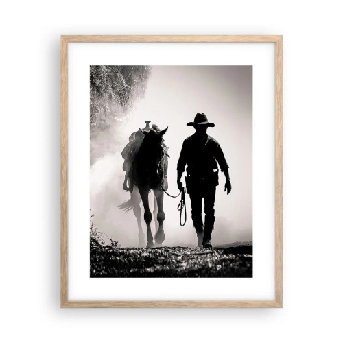 Affiche dans un chêne clair - Poster - Matinée texane - 40x50 cm