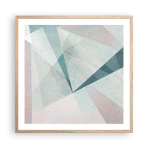 Affiche dans un chêne clair - Poster - Calme bien que dynamique - 60x60 cm