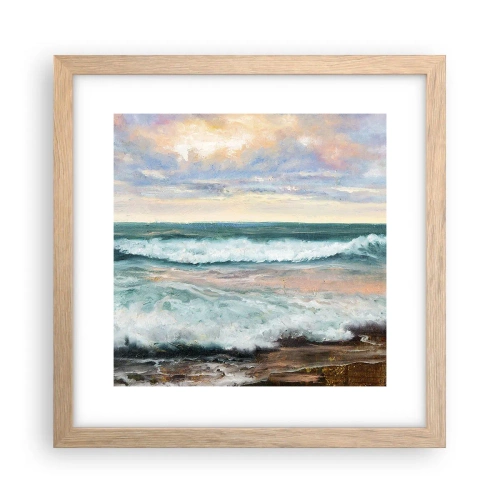 Affiche dans un chêne clair - Poster - Ici tu adouciras ton âme - 30x30 cm