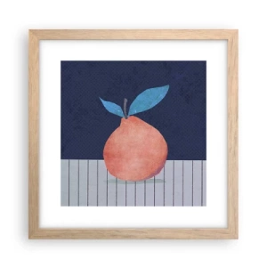 Affiche dans un chêne clair - Poster - Convexité et plan - 30x30 cm