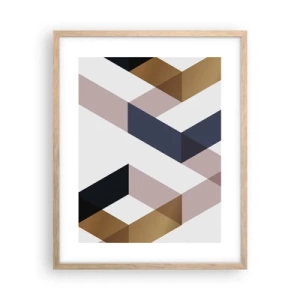 Affiche dans un chêne clair - Poster - Plats et angles - 40x50 cm