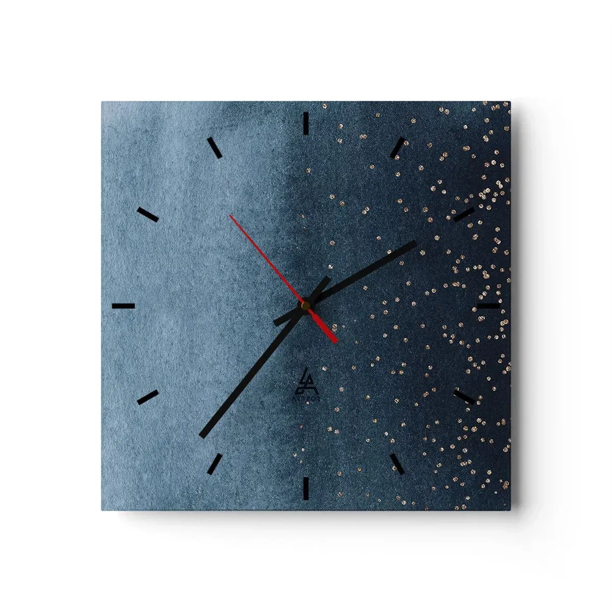 Horloge murale - Pendule murale - Composition - phases bleues - 40x40 cm