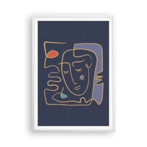 Affiche dans un cadre blanc - Poster - En réflexion - 70x100 cm