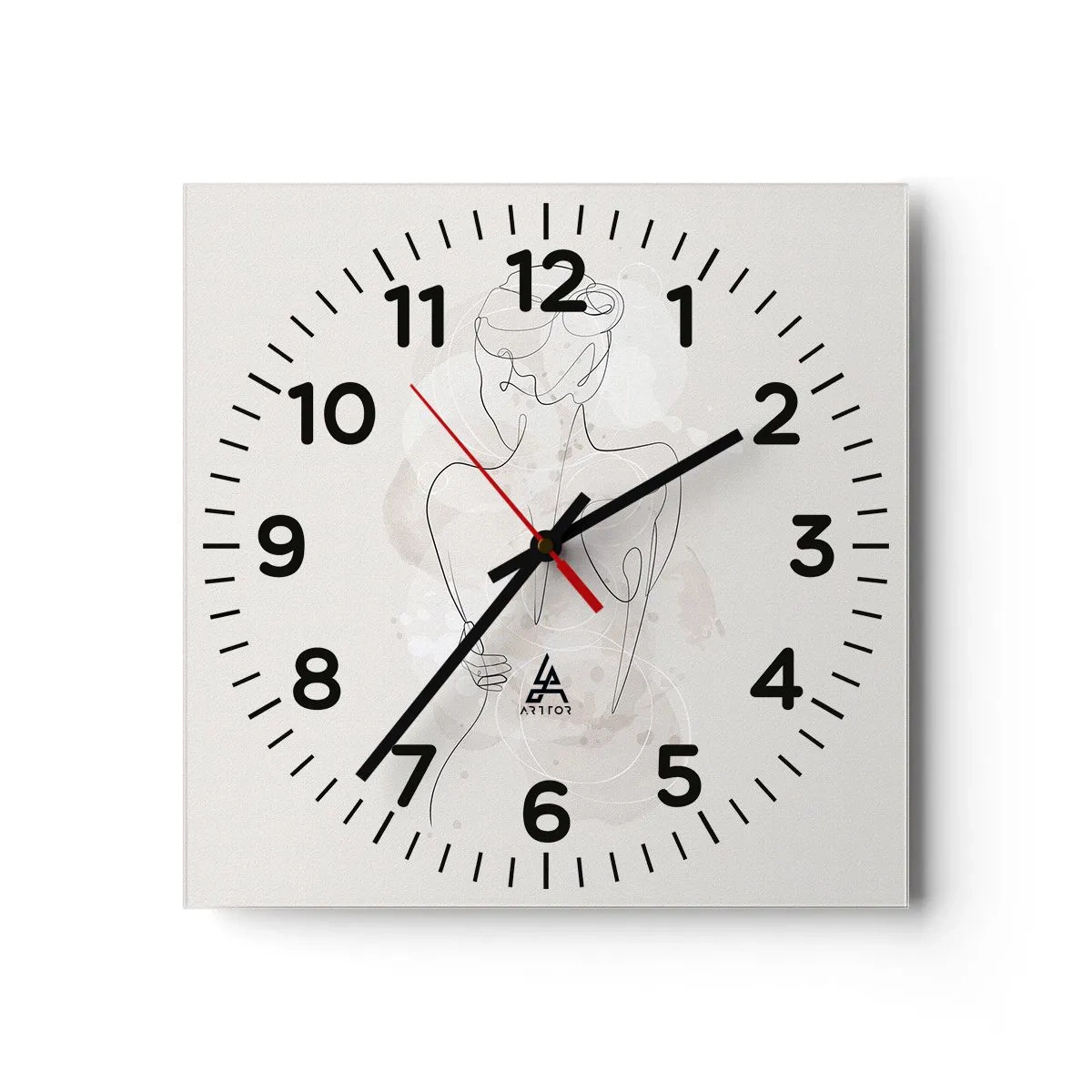 Horloge murale - Pendule murale - Comme un instrument sensible - 40x40 cm