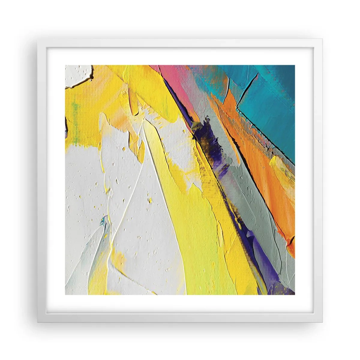 Affiche dans un cadre blanc - Poster - Anatomie du monde - 50x50 cm