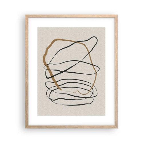 Affiche dans un chêne clair - Poster - Composition – danse en boucle - 40x50 cm