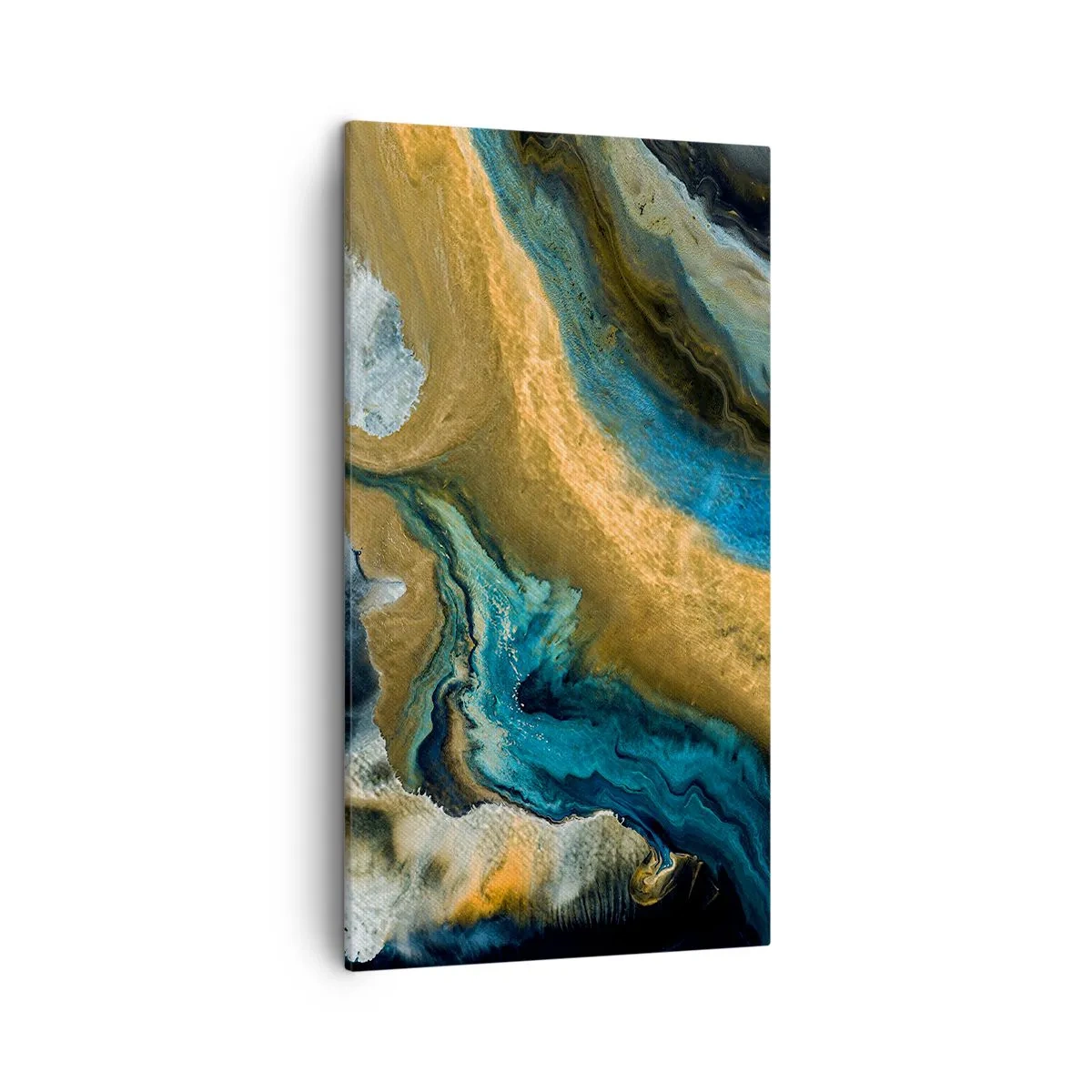 Impression sur toile - Image sur toile - Bleu - jaune - influences mutuelles - 45x80 cm