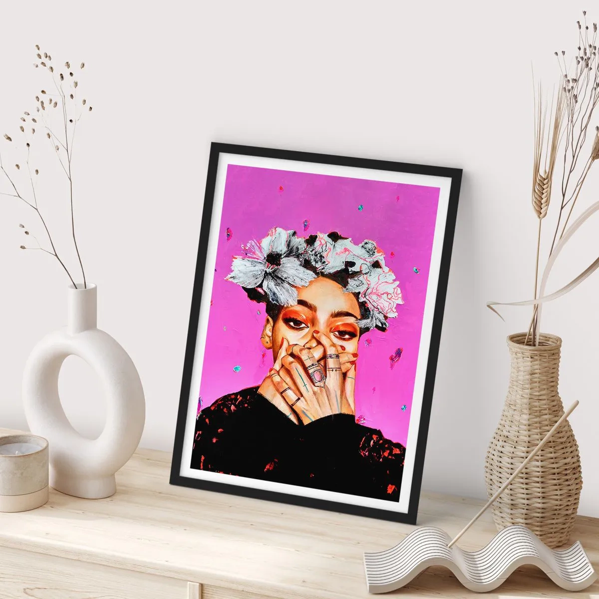 Affiche dans un cadre noir - Poster - Un peu fou - 40x50 cm