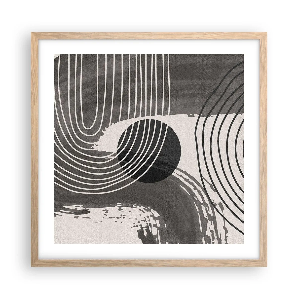 Affiche dans un chêne clair - Poster - L'ovale gagne - 50x50 cm