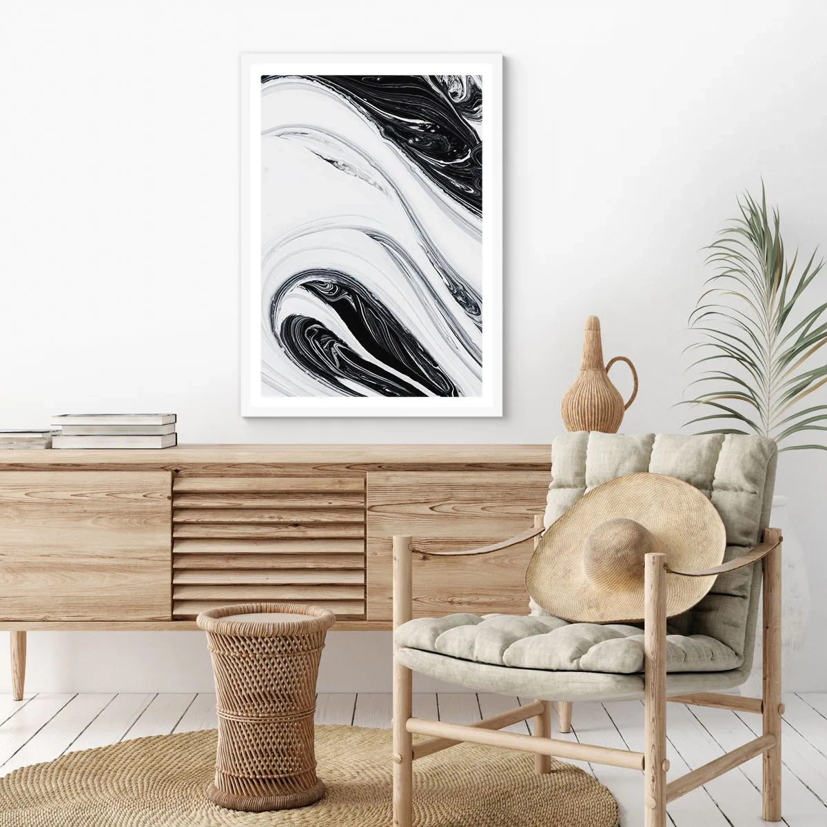 Affiche dans un cadre blanc - Poster - Une combinaison d'opposés - 50x70 cm