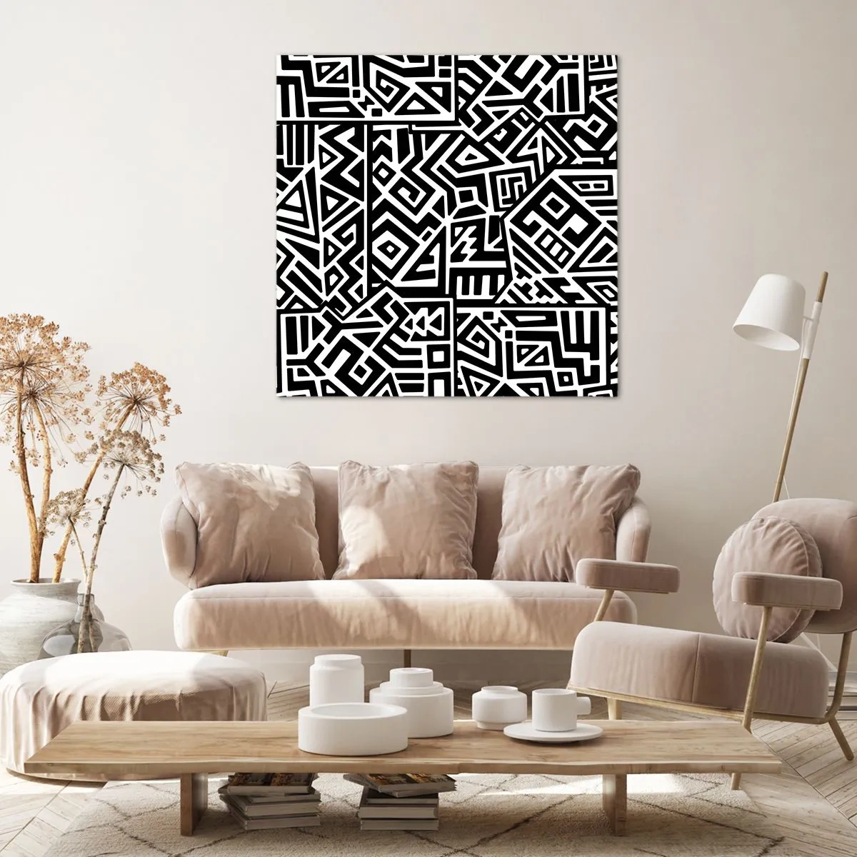 Impression sur toile - Image sur toile - Composition précolombienne - 30x30 cm