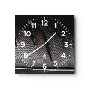 Horloge murale - Pendule murale - La plume – un design magnifique - 40x40 cm