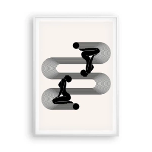 Affiche dans un cadre blanc - Poster - Symétrie sensuelle - 70x100 cm