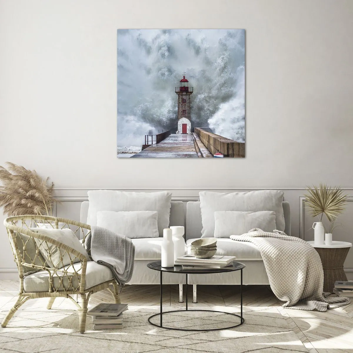 Impression sur verre - Image sur verre - Le rugissement des eaux, le bruit soufflera - 60x60 cm