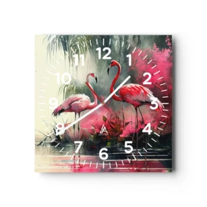 Horloge murale - Pendule murale - Une leçon de grâce naturelle - 40x40 cm