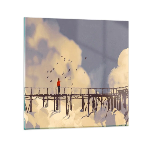 Impression sur verre - Image sur verre - Bleu nostalgie - 30x30 cm