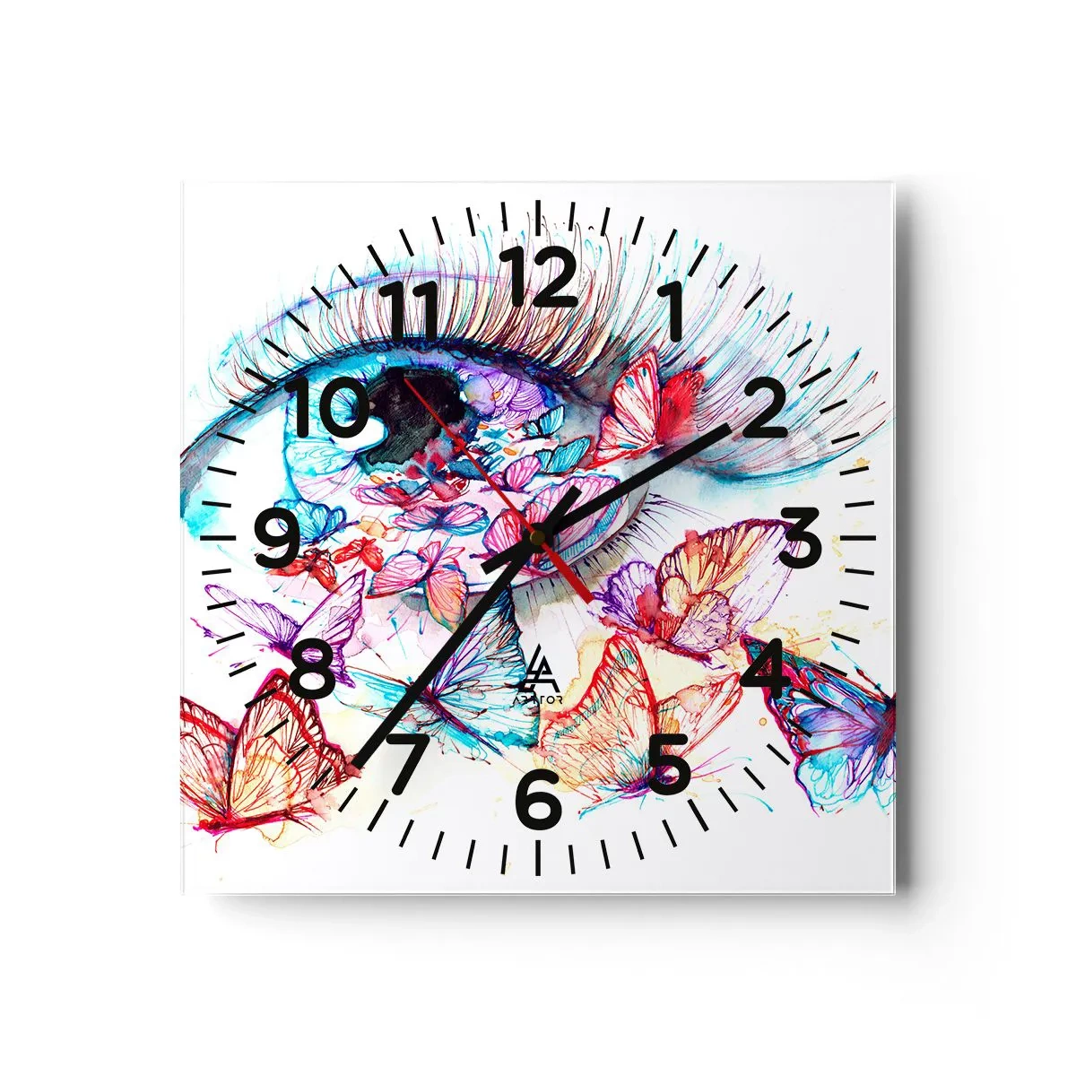 Horloge murale - Pendule murale - Charme des yeux de conte de fées - 30x30 cm