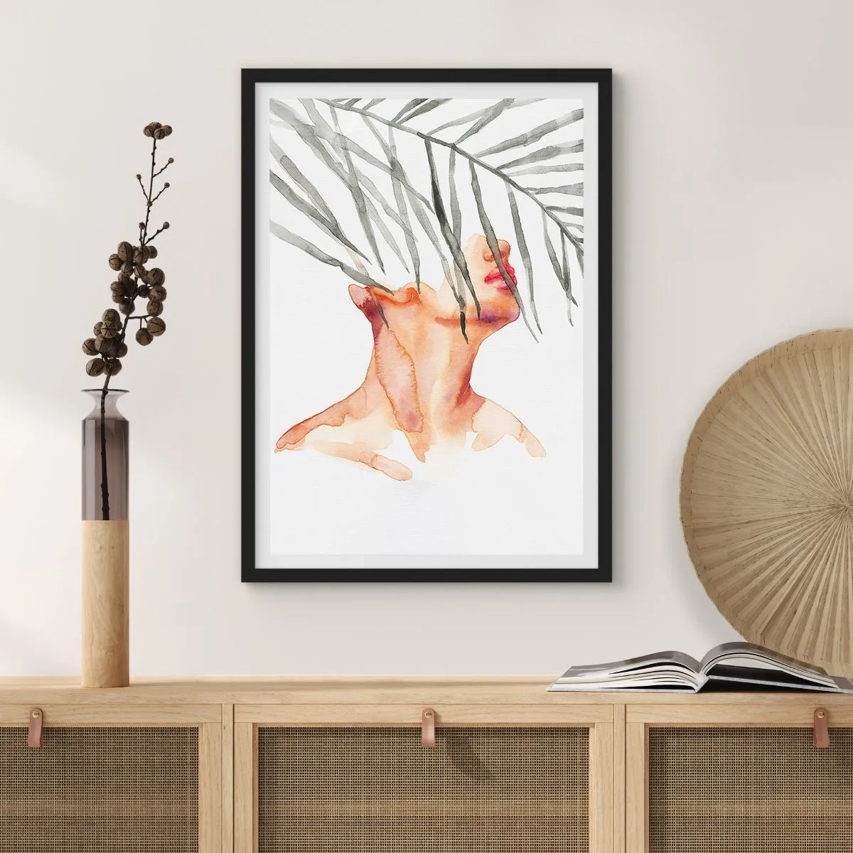 Affiche dans un cadre noir - Poster - Sentez le pouls des tropiques - 61x91 cm